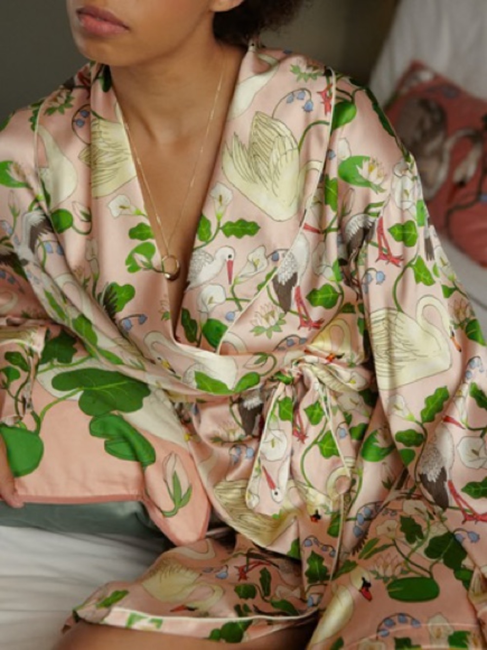Karen Mabon botanical gardens silk robe - Picture 1 of 5